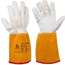 JWK-701 Ferrus TIG Перчатки защитные Jeta Safety из натуральной кожи, с крагой из спилковой кожи, размер L