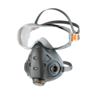 Полумаска фильтрующая с интегрированными очками Air Optics 9500 Jeta Safety, размер L
