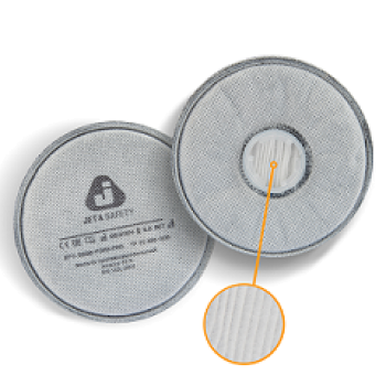 5536-P3RD-PRO Фильтр противоаэрозольный Jeta Safety c технологией AirOne (фильтр HEPA), с УГОЛЬНЫМ слоем класса P3R D (упаковка 2шт)