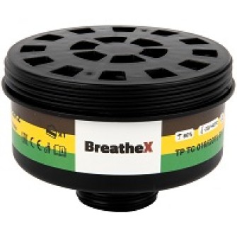 4031 BreatheX Фильтр противогазовый A2E2K2 от органических, кислых газов и аммиака, на резьбе 40мм (в упаковке 1 шт.)