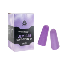 Беруши противошумные из вспененного пенополиуретана Soft-Fit 38дБ в индивидуальной упаковке